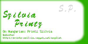 szilvia printz business card